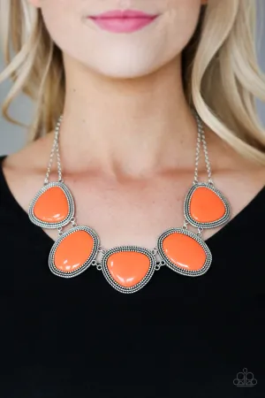 Paparazzi - Viva La VIVID - Orange Necklace