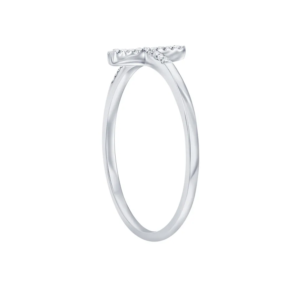 Pave Diamond Cross Ring