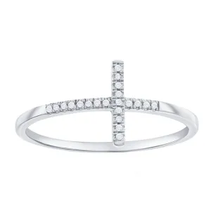 Pave Diamond Cross Ring