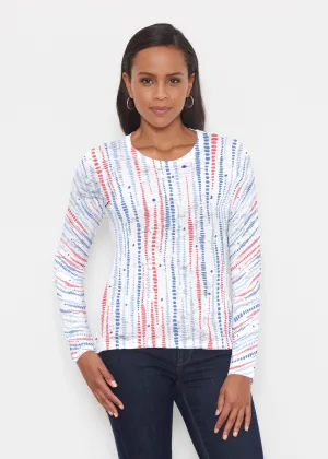Pebble Dots Fourth (8008) ~ Signature Long Sleeve Crew Shirt