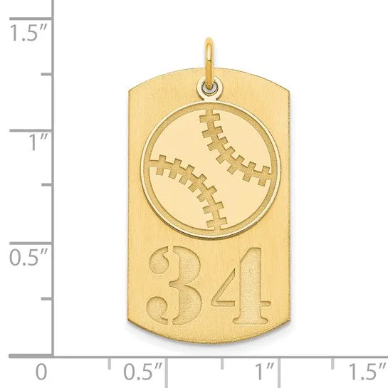 Personalized 2-piece Baseball Dog Tag Charms