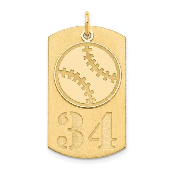 Personalized 2-piece Baseball Dog Tag Charms