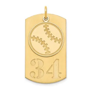 Personalized 2-piece Baseball Dog Tag Charms