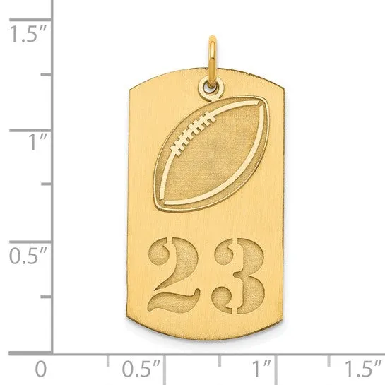 Personalized 2-piece Football Dog Tag Charms