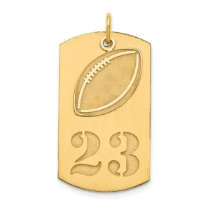 Personalized 2-piece Football Dog Tag Charms