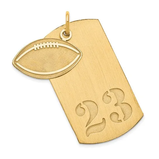 Personalized 2-piece Football Dog Tag Charms
