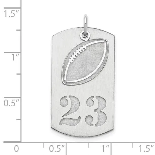 Personalized 2-piece Football Dog Tag Charms