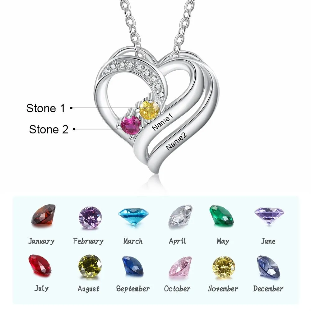 Personalized Engraving Name Heart Pendant