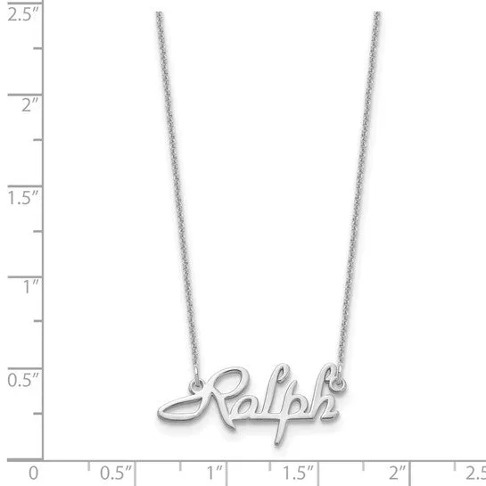 Personalized Foxtrott Font Name Plates with Chain