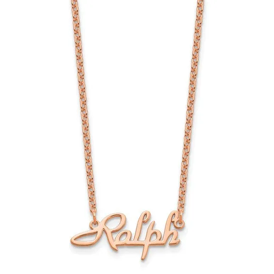 Personalized Foxtrott Font Name Plates with Chain