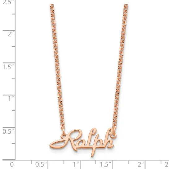 Personalized Foxtrott Font Name Plates with Chain