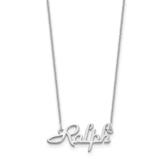 Personalized Foxtrott Font Name Plates with Chain