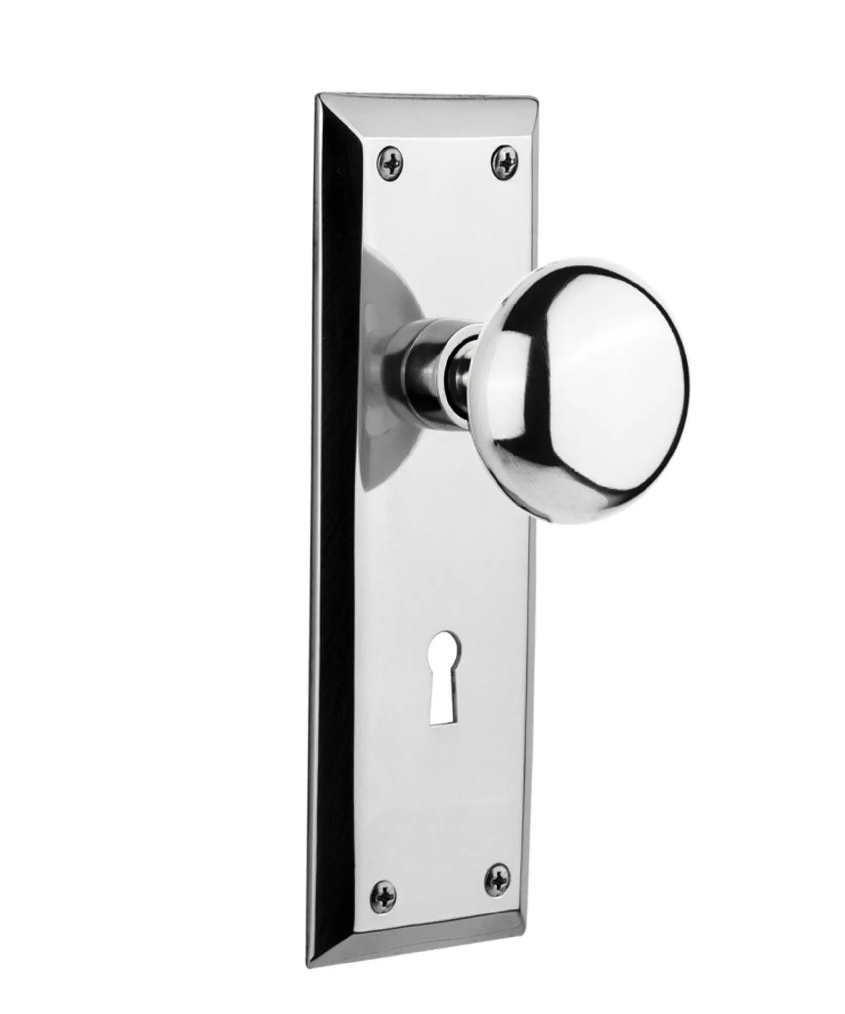 Philadelphia Interior Door Knob Set, Long Plate