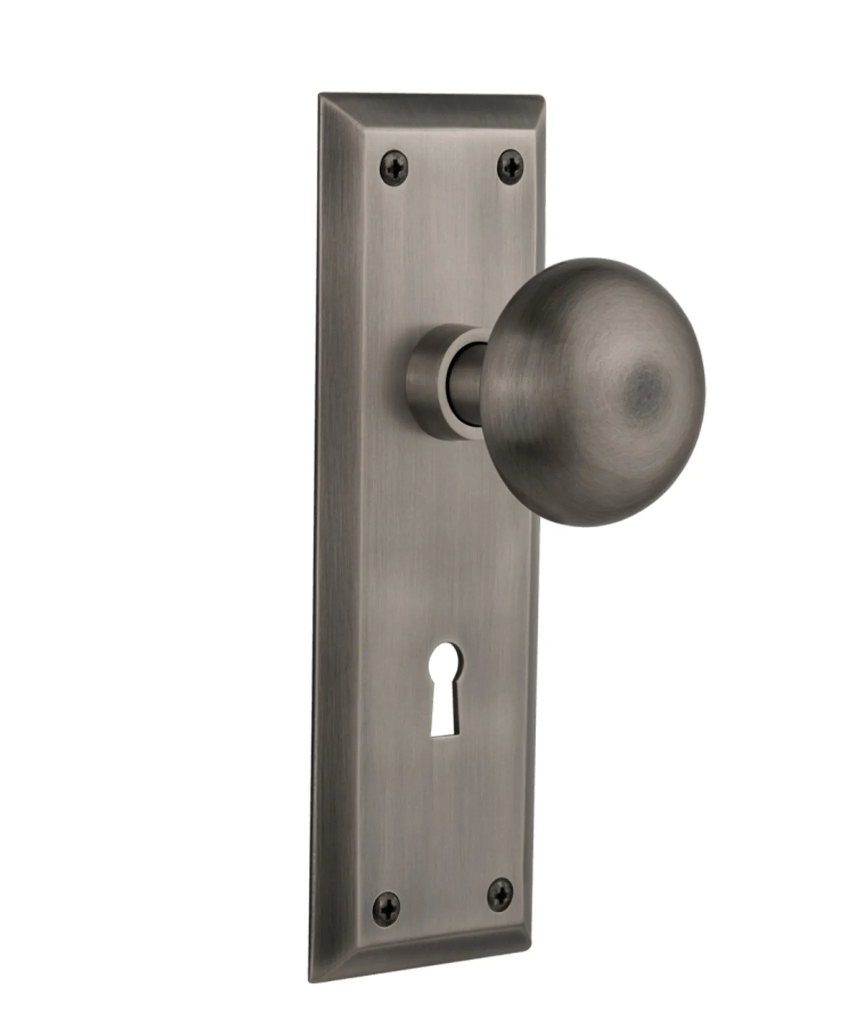Philadelphia Interior Door Knob Set, Long Plate