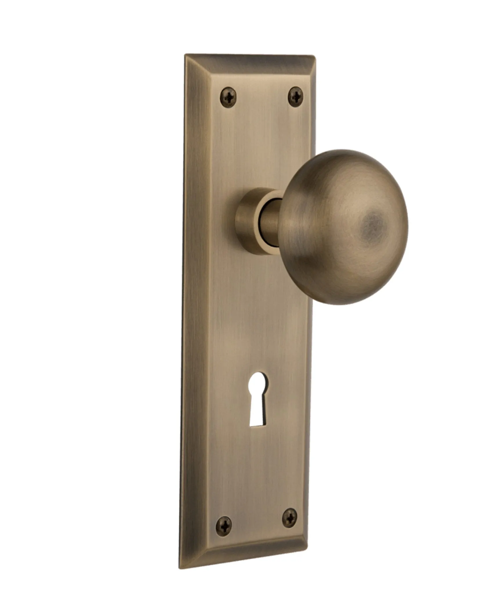 Philadelphia Interior Door Knob Set, Long Plate
