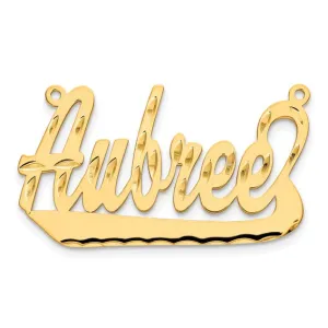 Polished Diamond-cut Name Plate