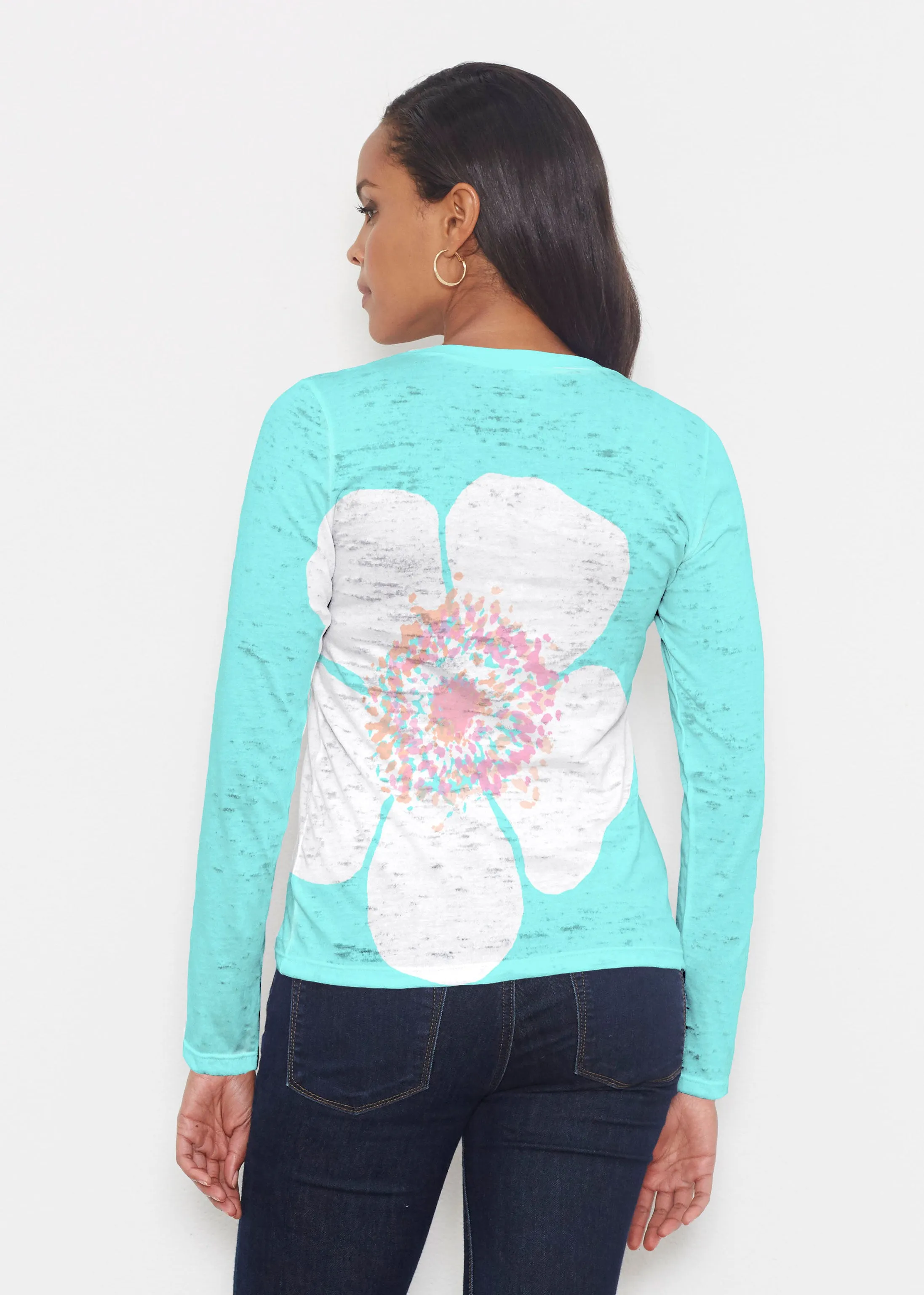 Poppy Seaglass Green (7107) ~ Signature Long Sleeve Crew Shirt