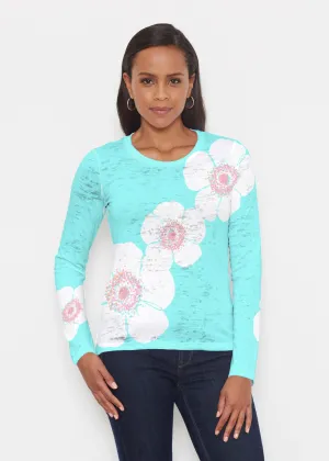 Poppy Seaglass Green (7107) ~ Signature Long Sleeve Crew Shirt