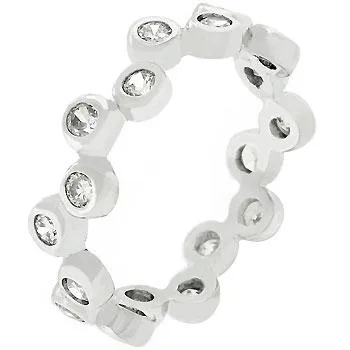 Pora Linked Bezel Eternity Band  Ring  | 1.5ct