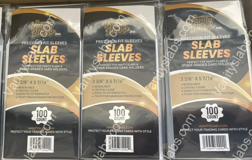 Precision Fit Slab Sleeves 500 Count (5 Packs) for slabbed Baseball Football Hockey Basketball Cards
