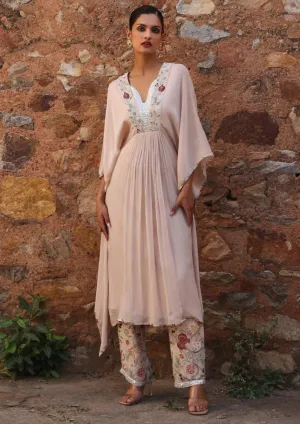 Prisha printed pink kaftan and pants