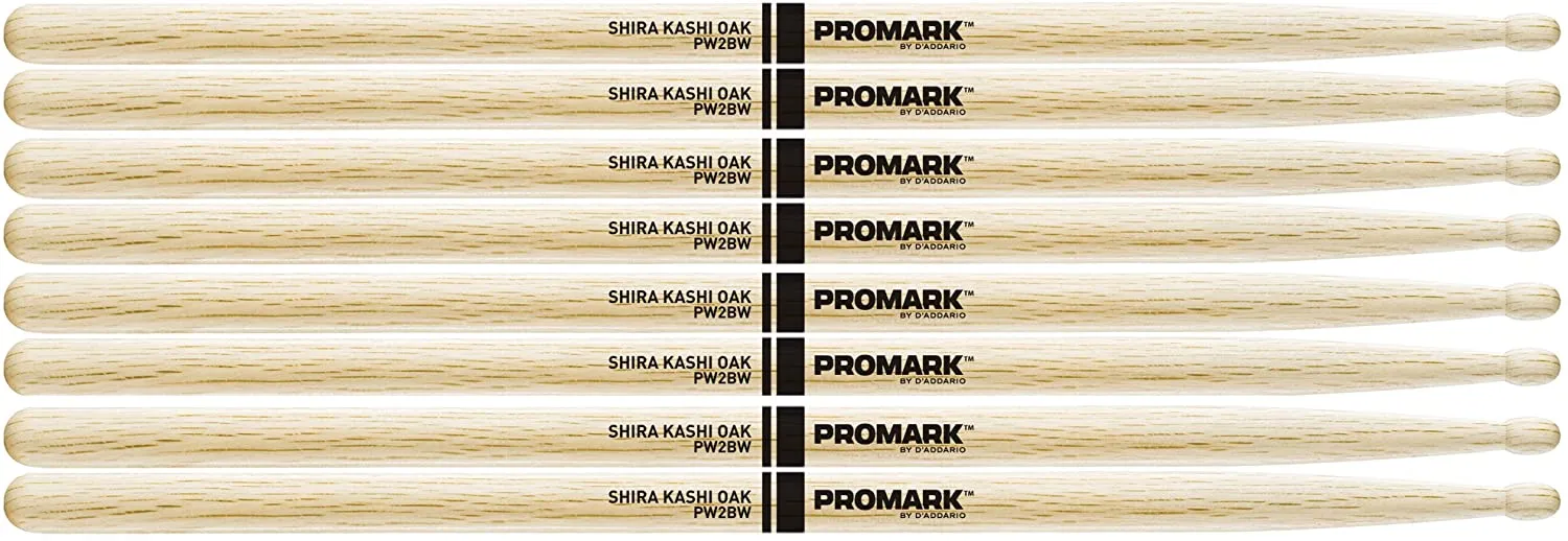 ProMark Classic Attack Drumsticks Shira Kashi Oak, 2B, Wood Tip, 4 Pack