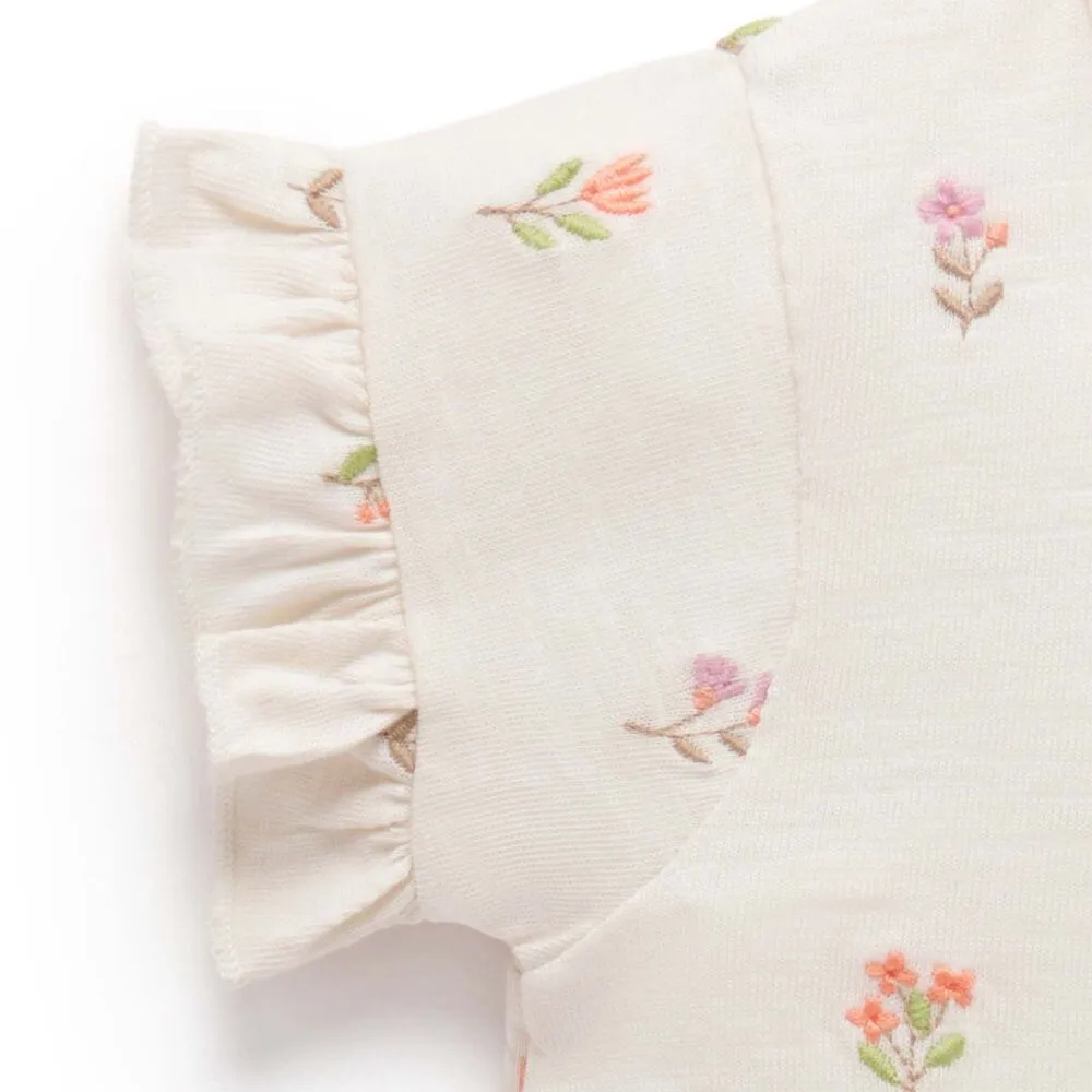 Purebaby Sprig Ruffle Tee