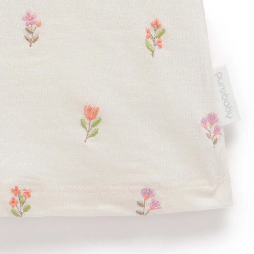 Purebaby Sprig Ruffle Tee