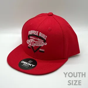 PURPOSE BUILT YOUTH "PLUG" SNAPBACK RED
