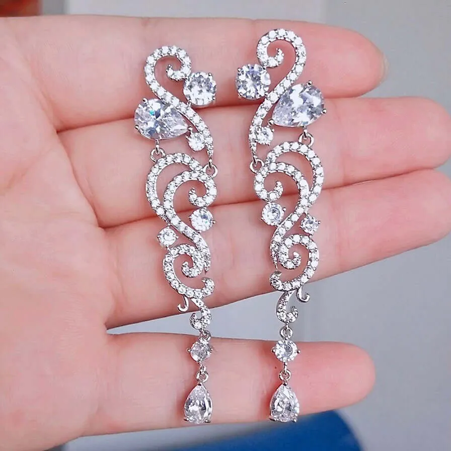 "Addy" - Rhinestone Bridal Earrings