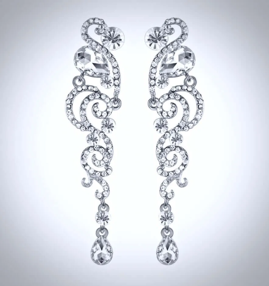 "Addy" - Rhinestone Bridal Earrings
