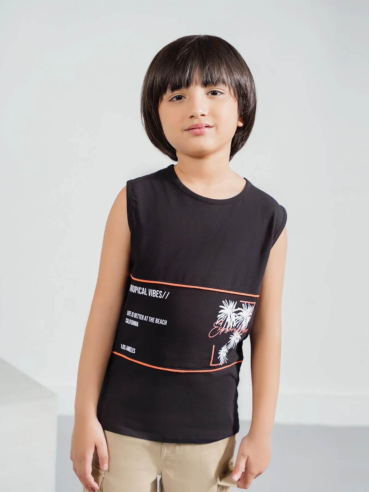 "DYZMA" Regular Fit Graphic Tank Top