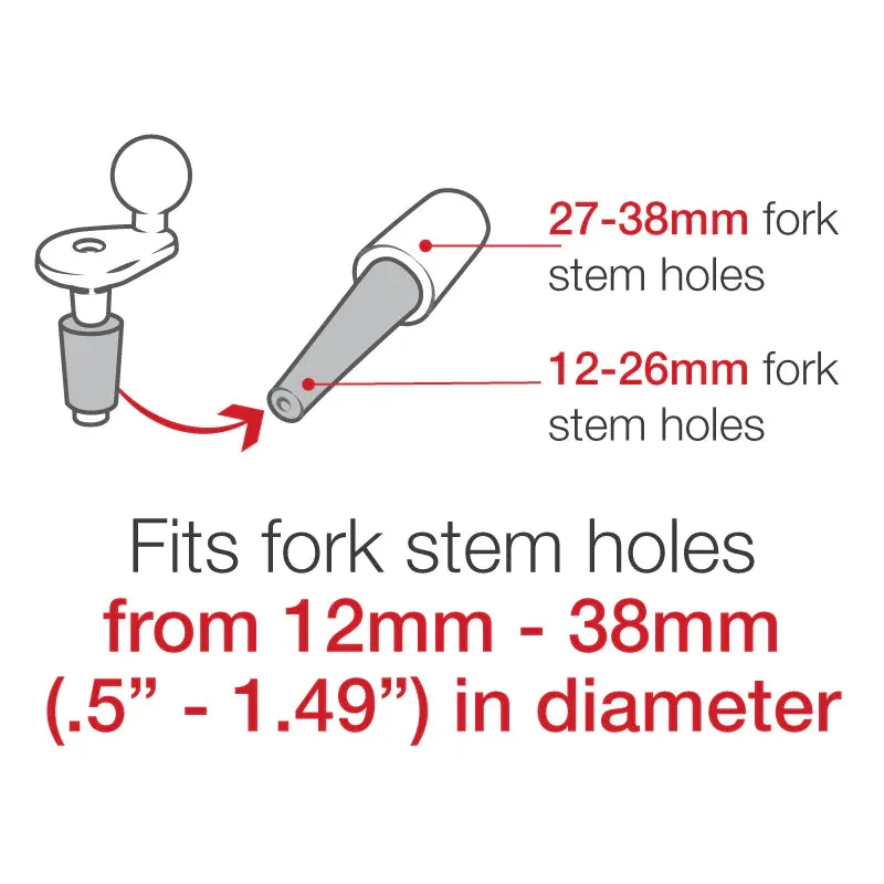 RAM Fork Stem Mount with Double Arm & Universal RAM® X-Grip® Phone Cradle (RAM-B-176-A-UN10U)