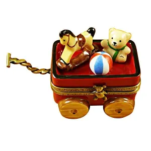 Red Wagon with Bear