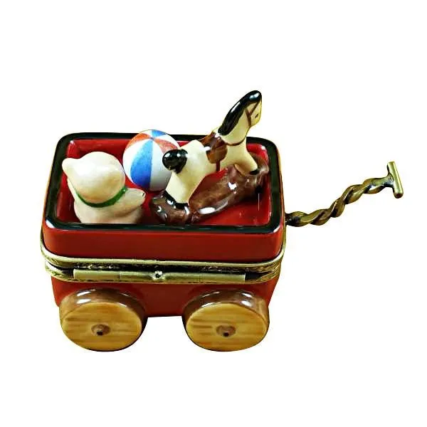 Red Wagon with Bear