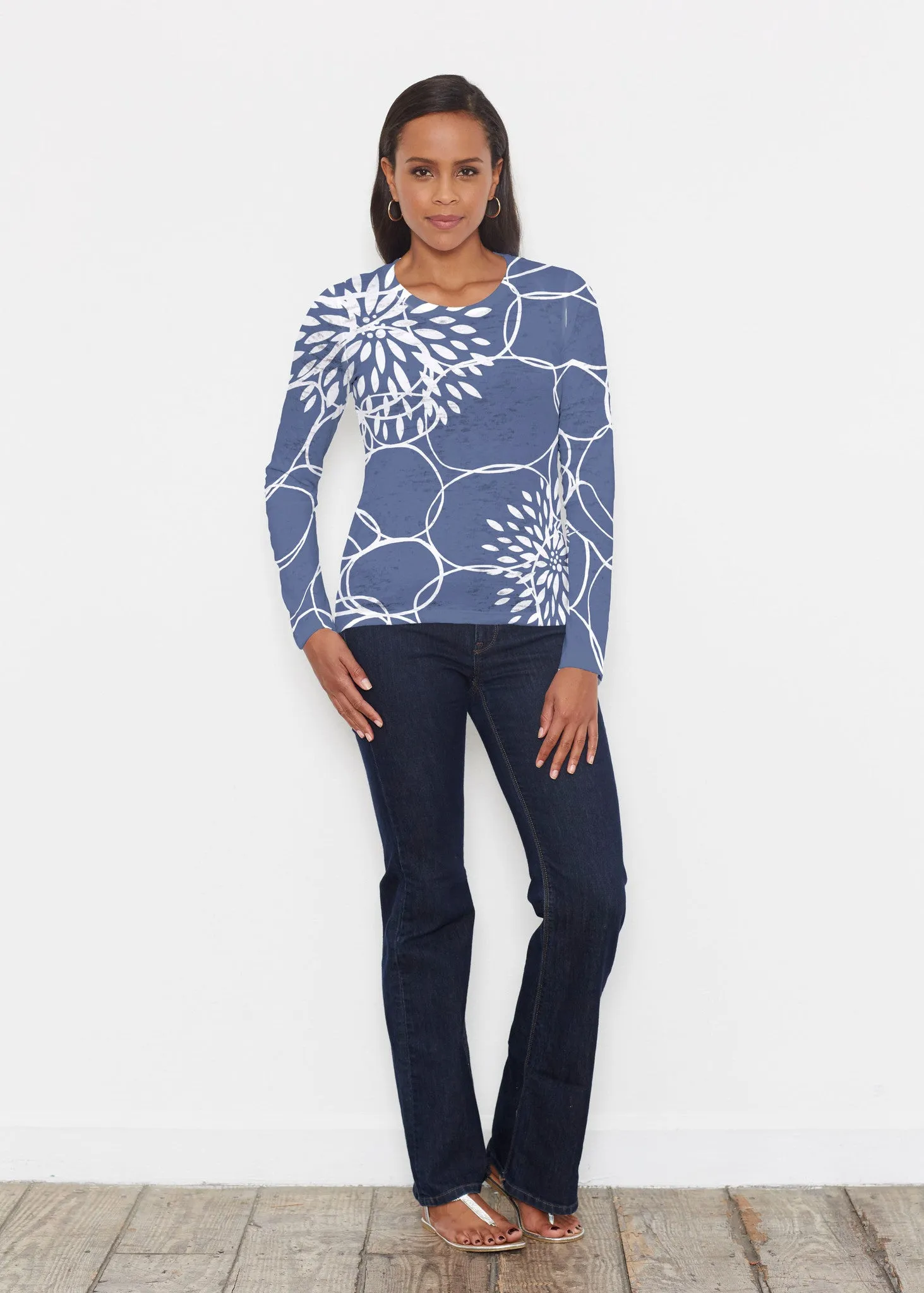 Reflection Navy (11040) ~ Signature Long Sleeve Crew Shirt
