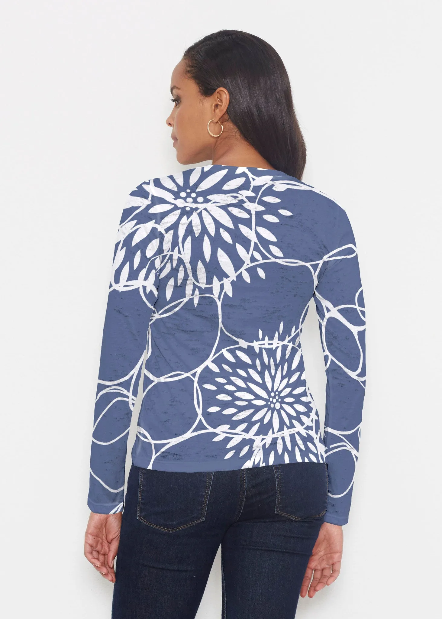 Reflection Navy (11040) ~ Signature Long Sleeve Crew Shirt