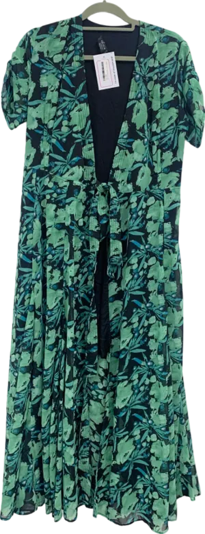 Religion Black Floral Print Maxi Dress UK 8