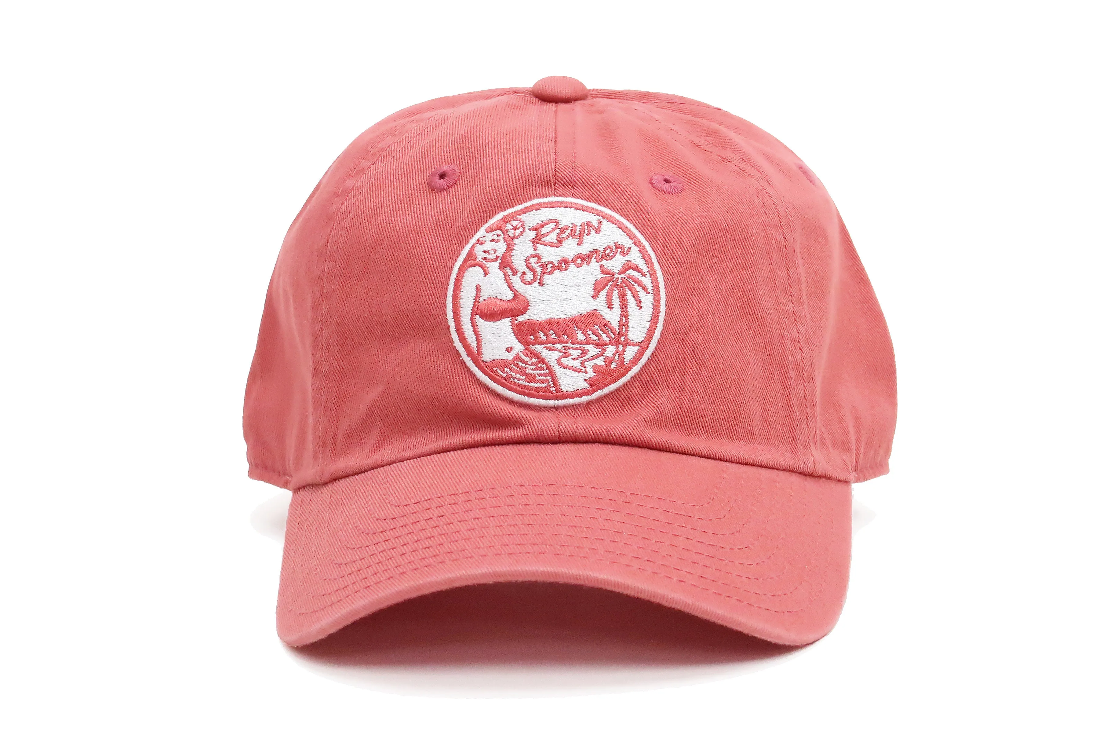 Reyn Spooner Cap THE MAUKA HAT Men's Classic Cotton Twill Hat with Embroidered Patch A000150221 502-A0001 Red