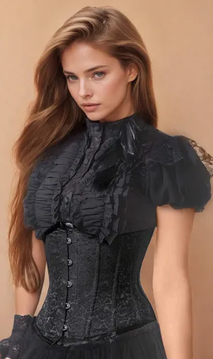 Rochelle Custom Made Brocade Underbust Steel Bone Corset