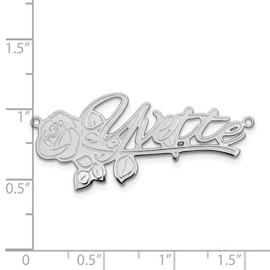 Rose Nameplate Necklace