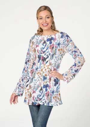 Rossa (8016) ~ Banded Boatneck Tunic
