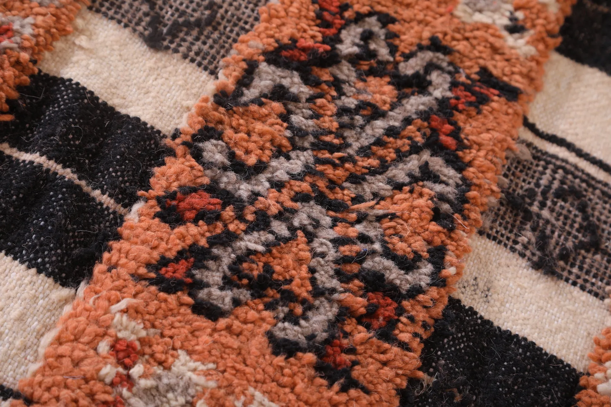 Runner handmade berber rug - custom moroccan carpet - Azilal rug