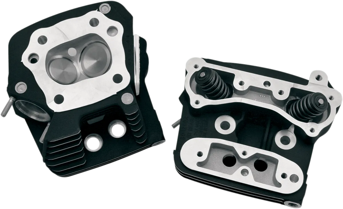 S&S Cycle 106-6059 Performance Cylinder Heads for Evolution Big Twin - Natural Aluminum Finish