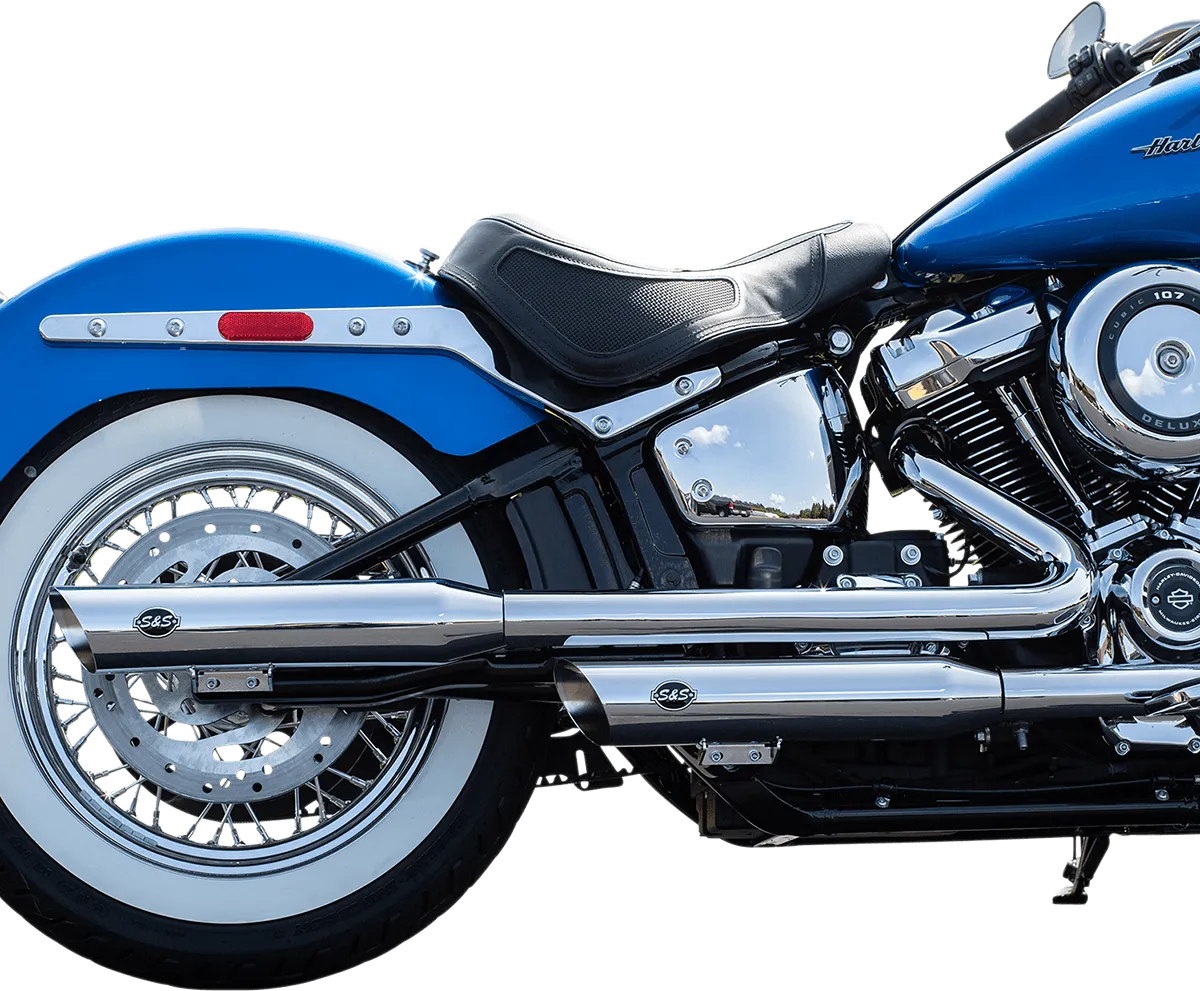S&S Cycle 550-0739 Slash-Cut Mufflers - Race Only - Chrome