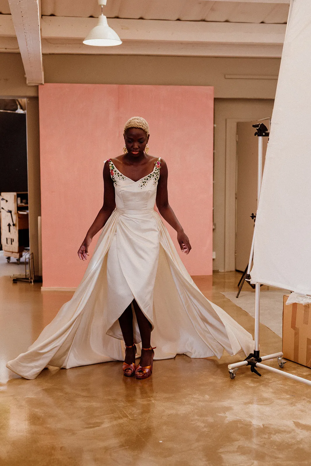 Satin Lily Overskirt