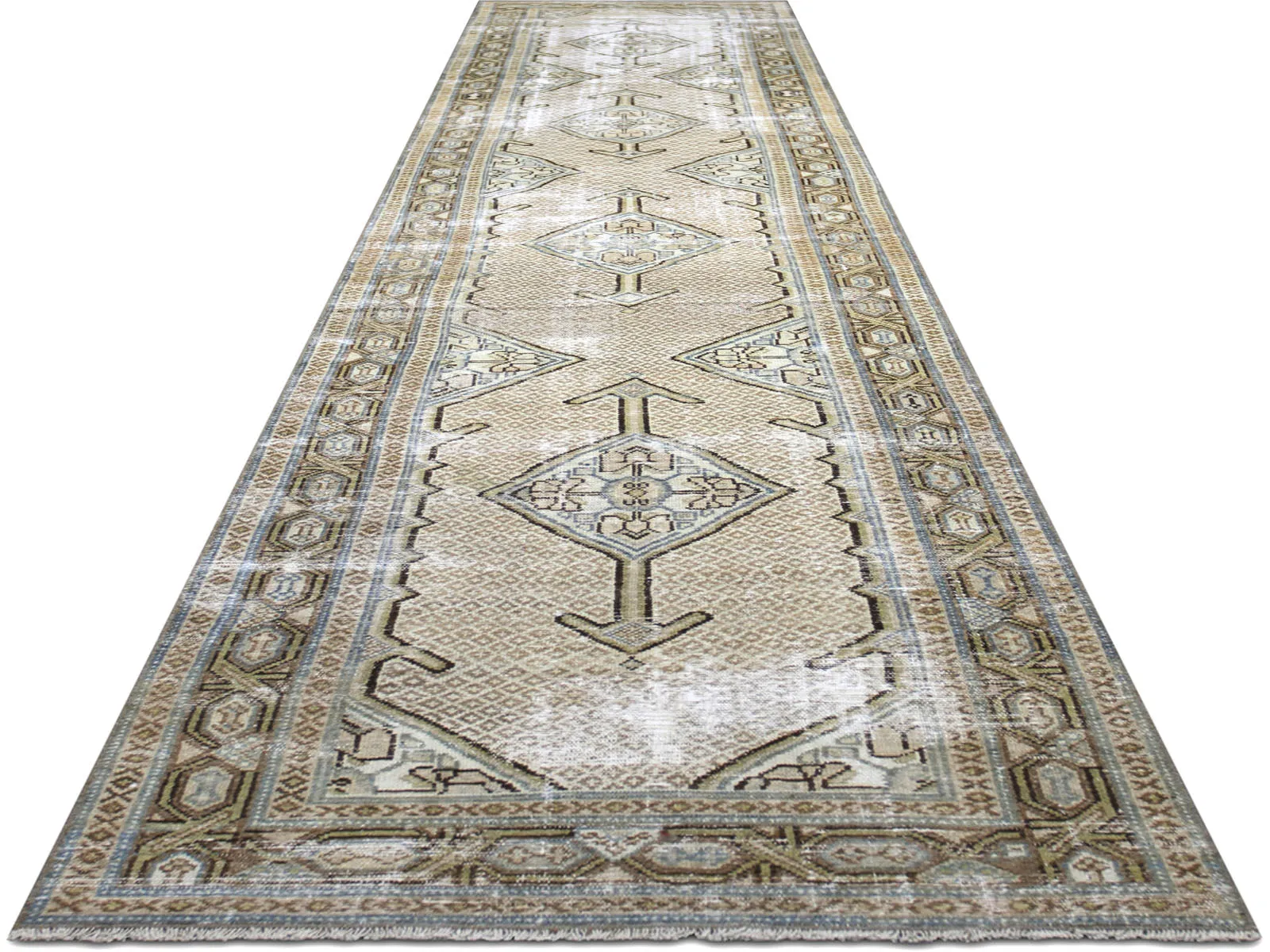 Semi Antique Persian Melayer Runner - 2'10" x 13'1"