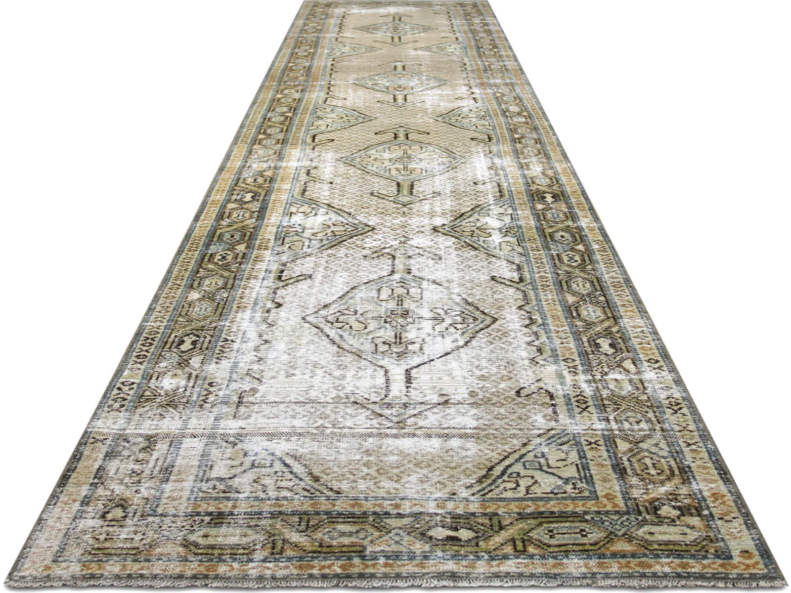 Semi Antique Persian Melayer Runner - 2'10" x 13'1"