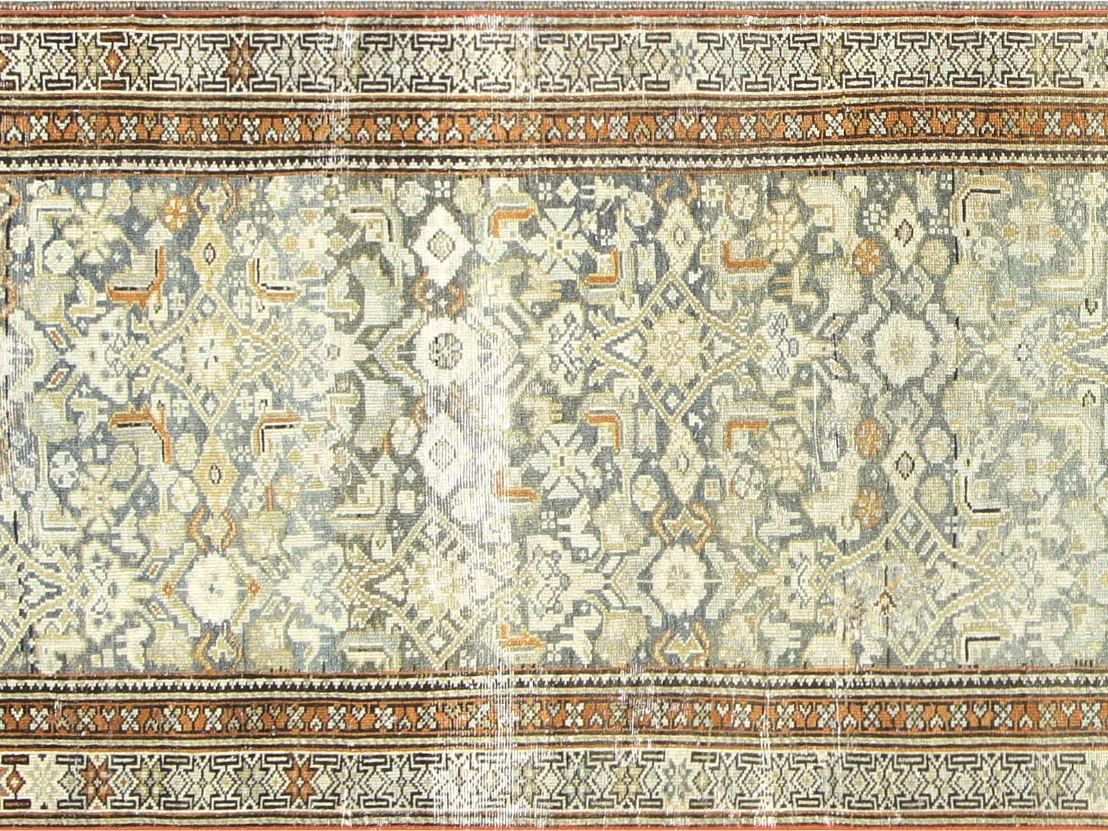 Semi Antique Persian Melayer Runner - 3'1" x 15'6"