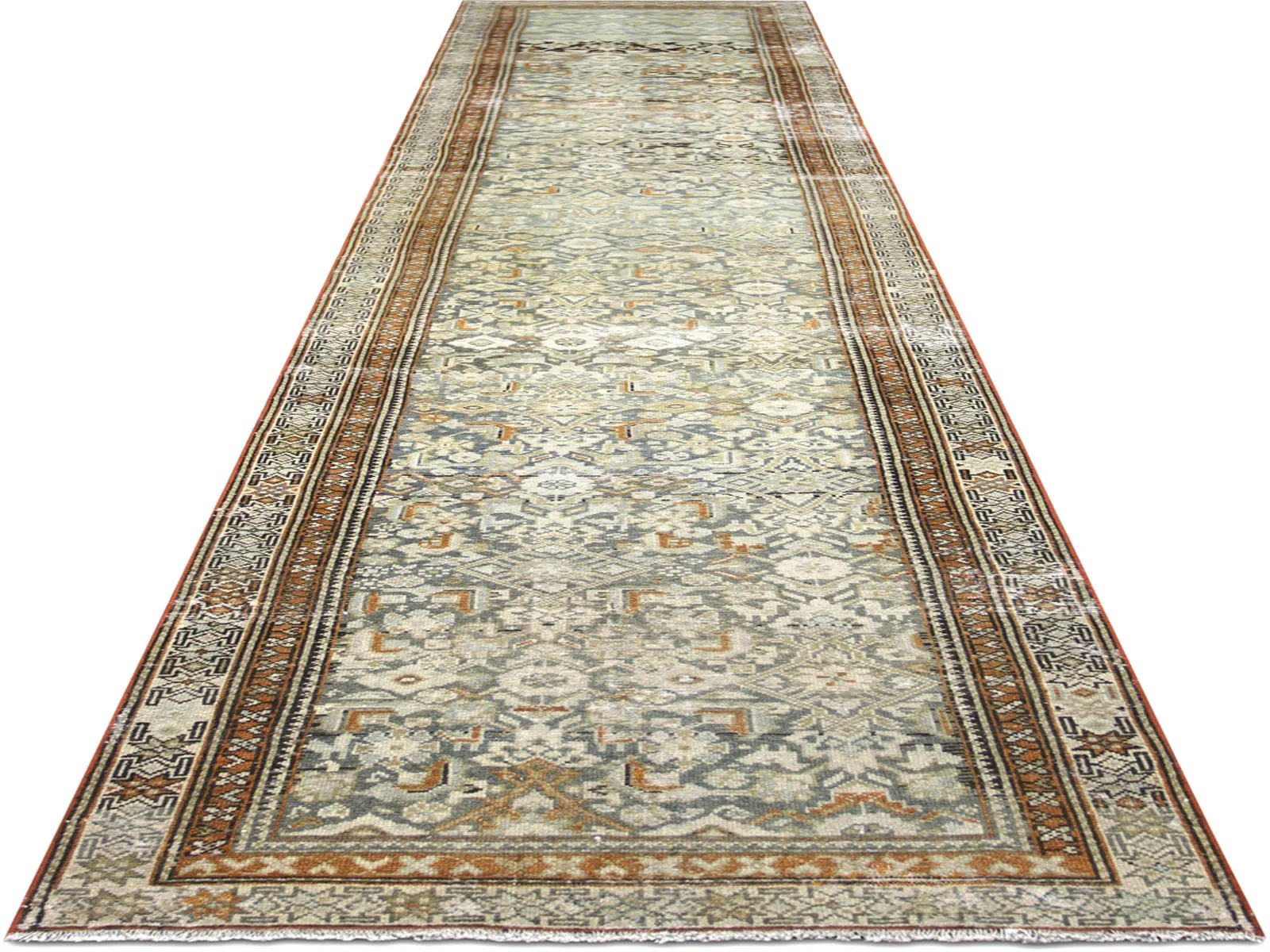 Semi Antique Persian Melayer Runner - 3'1" x 15'6"